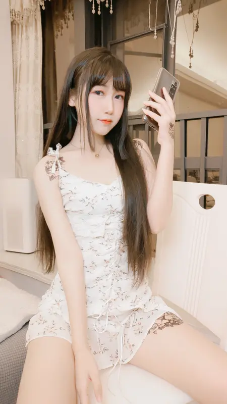 不呆猫 NO.016 温柔风连衣裙 – 009.webp