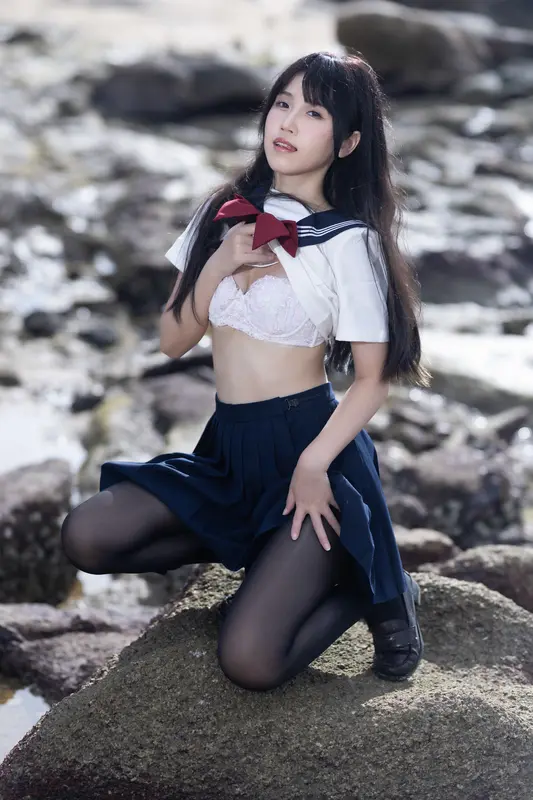 不呆猫 NO.043 &三無人型 水手服百合黑丝 – 044.webp