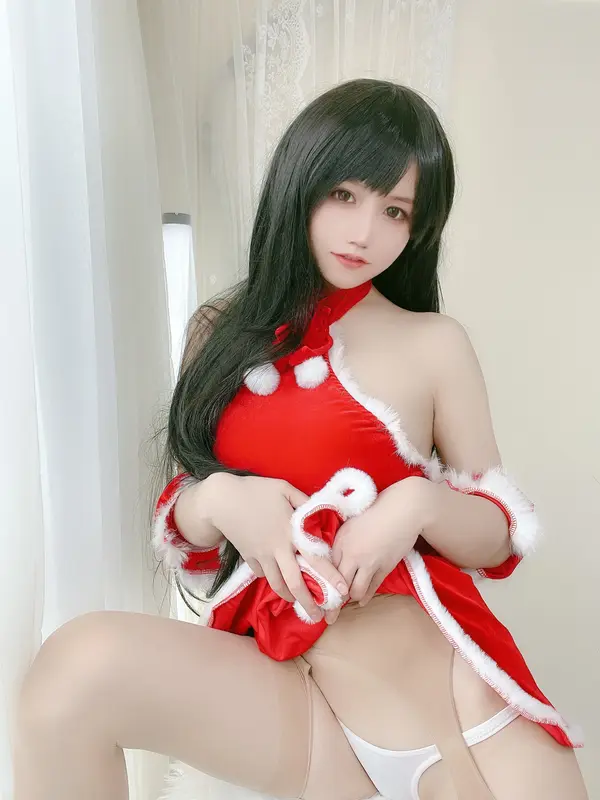 小仓千代w NO.015 红色圣诞礼物裙 – 014.webp