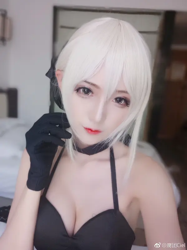 腐团儿Ikaros-NO.017-Cosplay#fgo# 黑呆跟我与一宝贝 – 002.webp