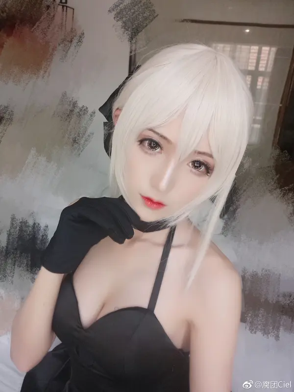 腐团儿Ikaros-NO.017-Cosplay#fgo# 黑呆跟我与一宝贝 – 005.webp