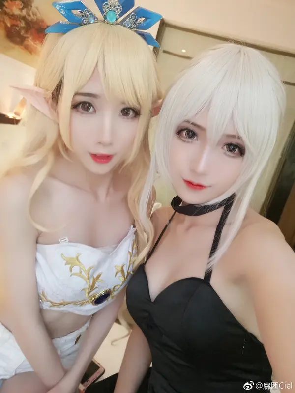 腐团儿Ikaros-NO.017-Cosplay#fgo# 黑呆跟我与一宝贝 – 007.webp