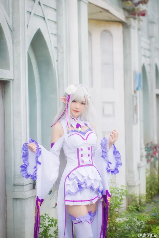 腐团儿Ikaros-NO.021-Cosplay#Re︰从零开始的异世界生活#艾米莉娅 – 005.webp