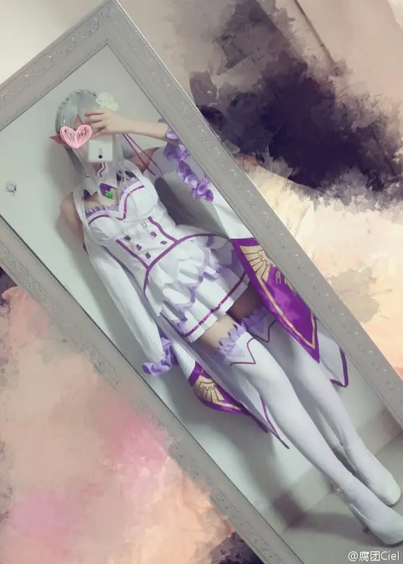 腐团儿Ikaros-NO.021-Cosplay#Re︰从零开始的异世界生活#艾米莉娅 – 011.webp