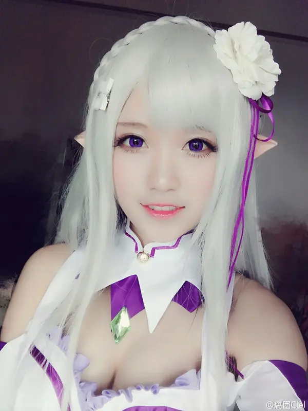 腐团儿Ikaros-NO.021-Cosplay#Re︰从零开始的异世界生活#艾米莉娅 – 012.webp