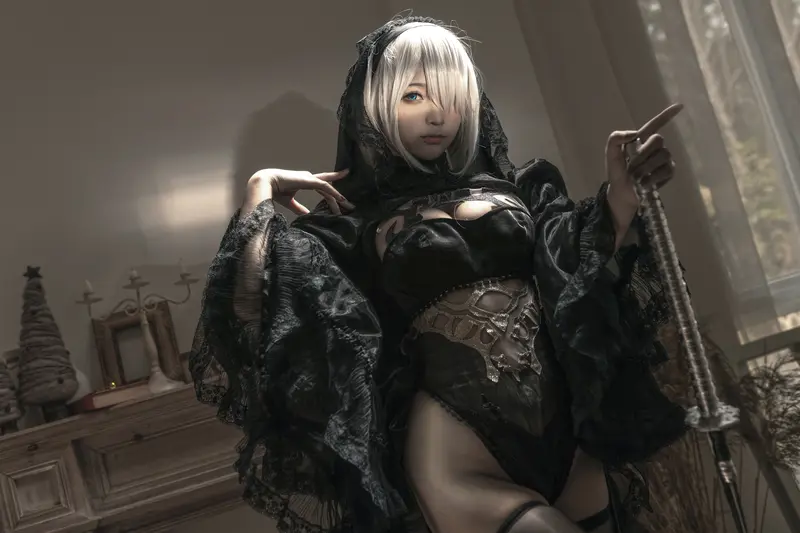 蠢沫沫 NO.100 尼尔纪元 黑花嫁 – 005.webp