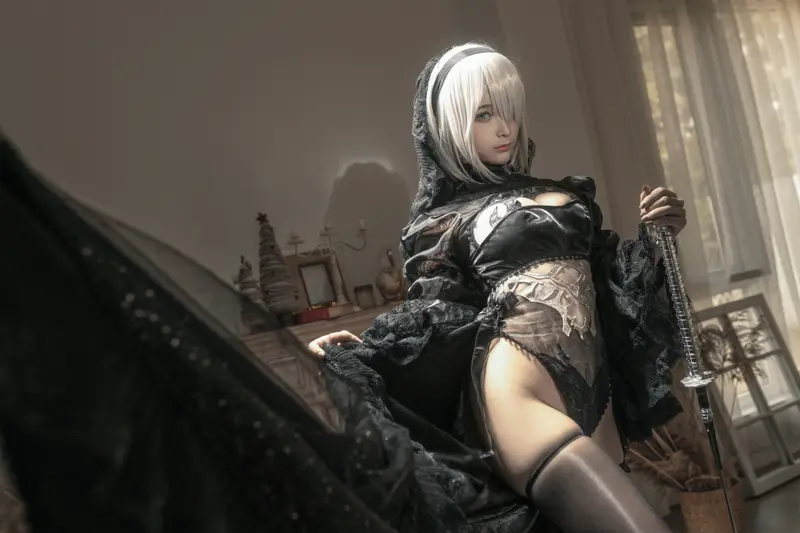 蠢沫沫 NO.100 尼尔纪元 黑花嫁 – 015.webp