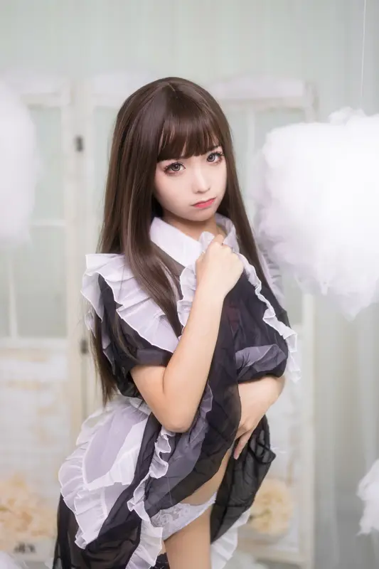 蠢沫沫 NO.12 短透明女仆 – 005.webp