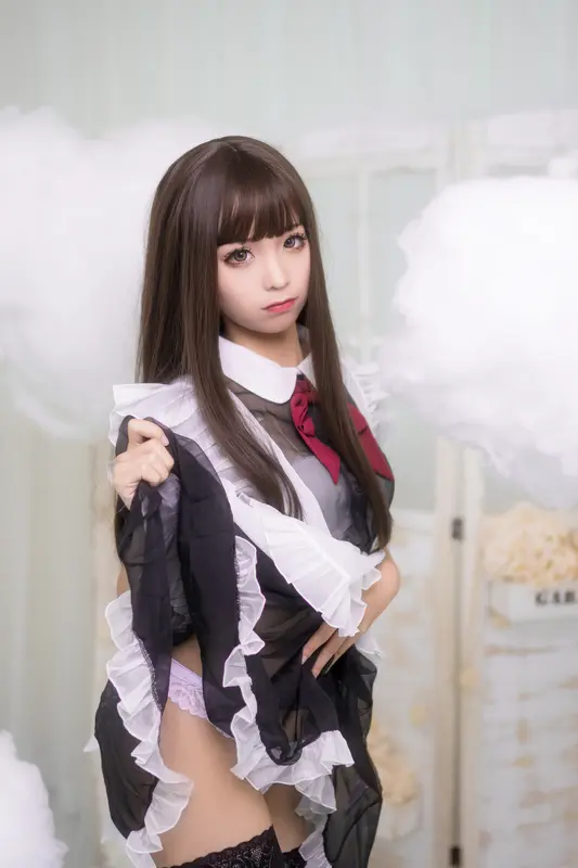 蠢沫沫 NO.12 短透明女仆 – 006.webp