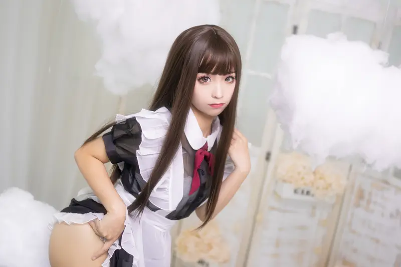 蠢沫沫 NO.12 短透明女仆 – 007.webp
