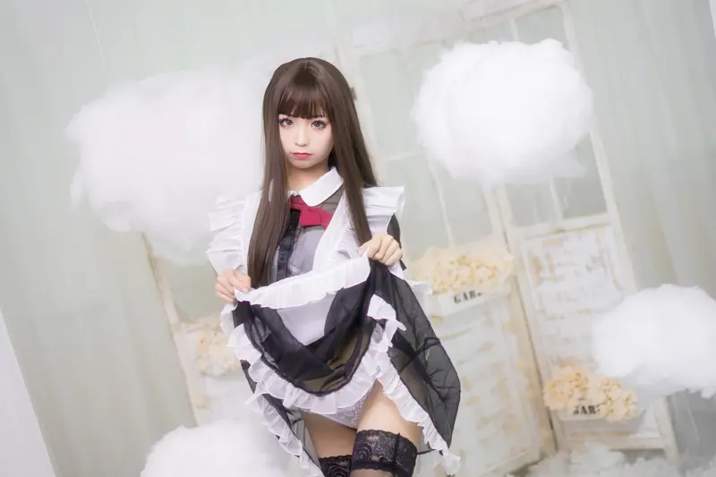 蠢沫沫 NO.12 短透明女仆 – 009.webp