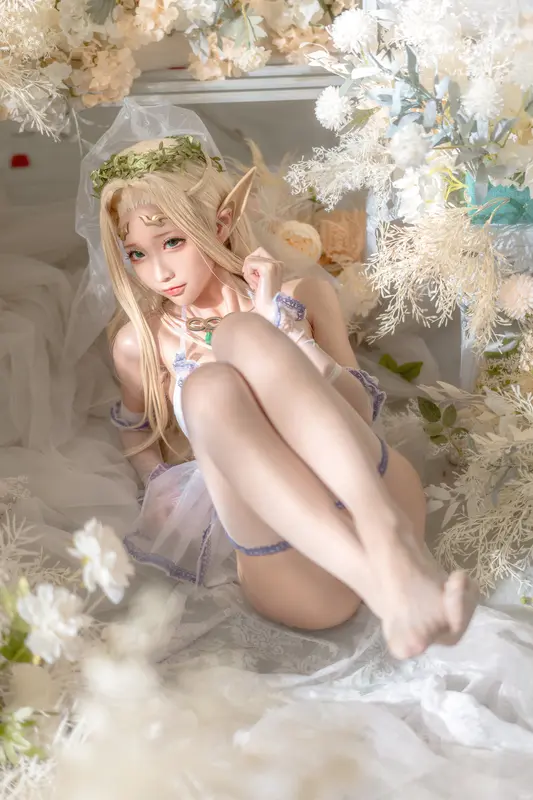 蠢沫沫 NO.120 白精灵-婚纱 – 007.webp
