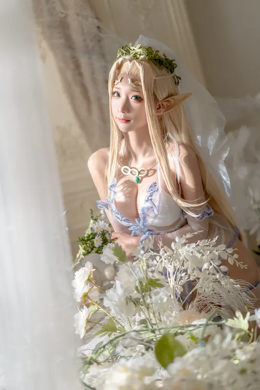 蠢沫沫 NO.120 白精灵-婚纱 – 024.webp