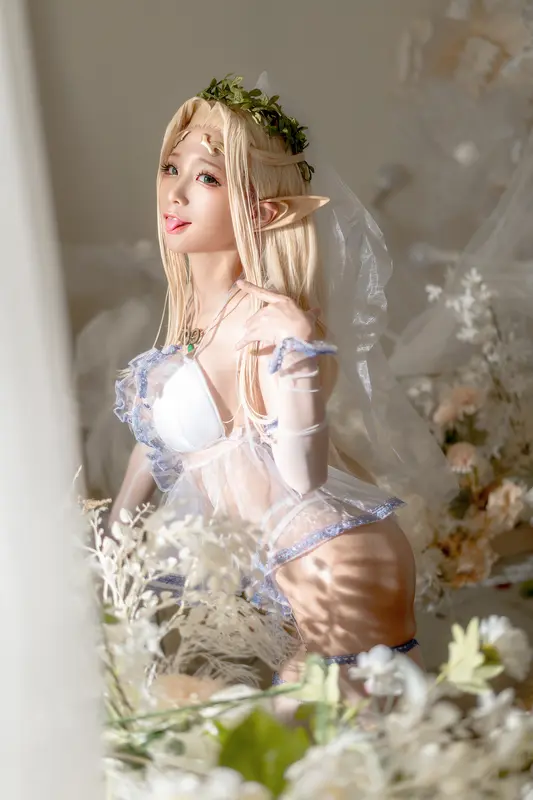 蠢沫沫 NO.120 白精灵-婚纱 – 027.webp