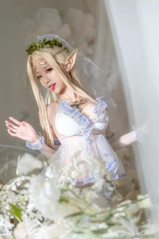 蠢沫沫 NO.120 白精灵-婚纱 – 039.webp
