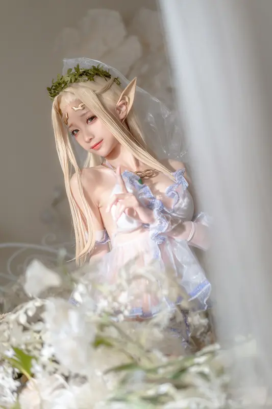 蠢沫沫 NO.120 白精灵-婚纱 – 041.webp