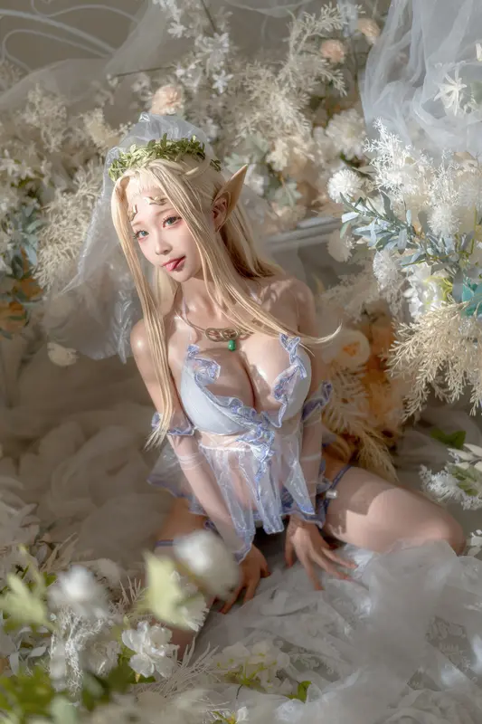 蠢沫沫 NO.120 白精灵-婚纱 – 043.webp