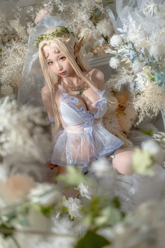 蠢沫沫 NO.120 白精灵-婚纱 – 045.webp