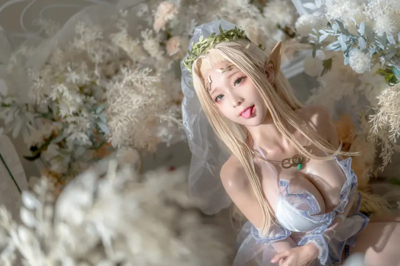 蠢沫沫 NO.120 白精灵-婚纱 – 046.webp