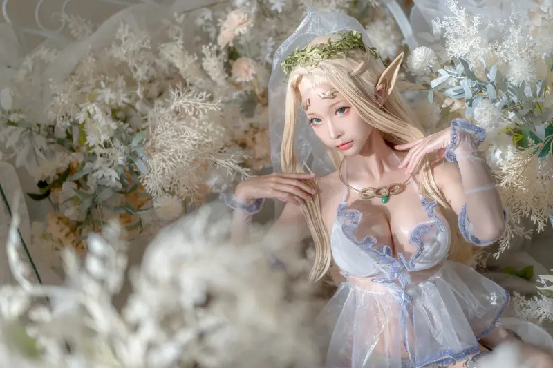 蠢沫沫 NO.120 白精灵-婚纱 – 054.webp