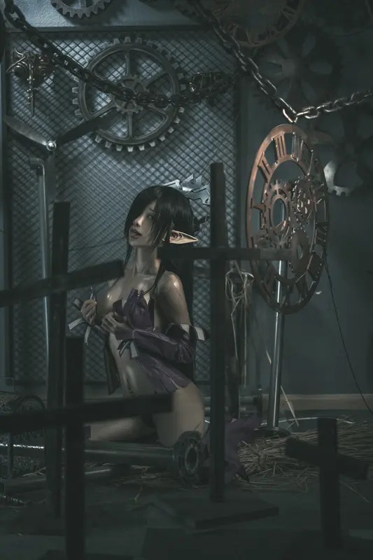 蠢沫沫 NO.121 黑兽 女王原设 – 001.webp