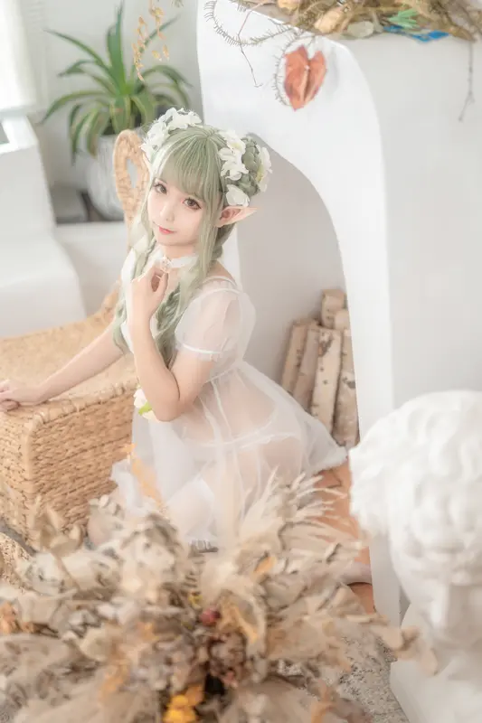 蠢沫沫 NO.123《尖耳国度》绿精灵 – 003.webp