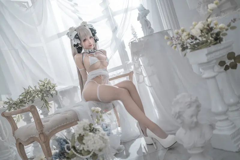 蠢沫沫 NO.134 可畏 婚纱 – 001.webp