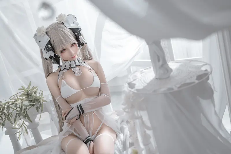 蠢沫沫 NO.134 可畏 婚纱 – 005.webp