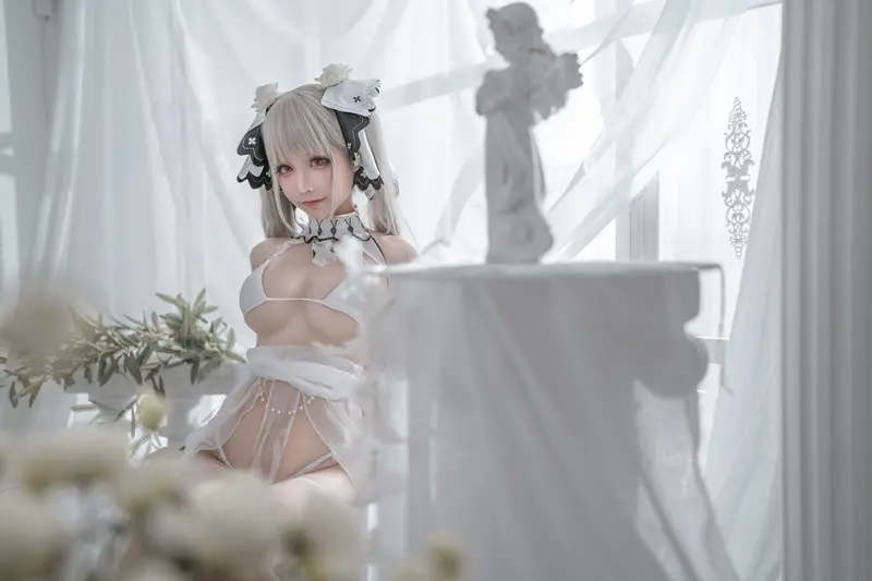 蠢沫沫 NO.134 可畏 婚纱 – 007.webp