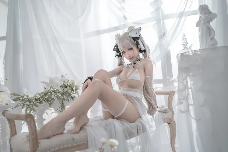 蠢沫沫 NO.134 可畏 婚纱 – 010.webp