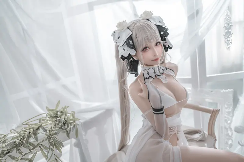 蠢沫沫 NO.134 可畏 婚纱 – 053.webp