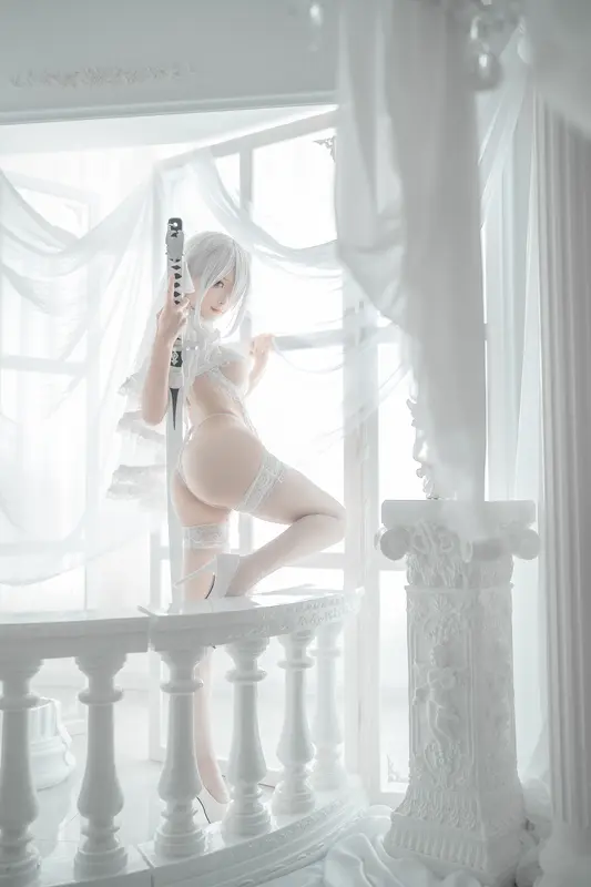 蠢沫沫 NO.143 2B-白婚纱 – 013.webp