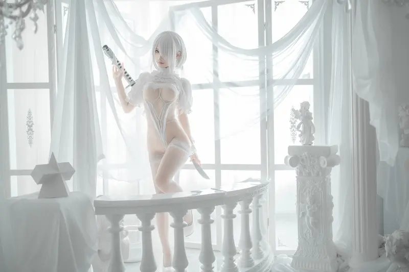 蠢沫沫 NO.143 2B-白婚纱 – 015.webp