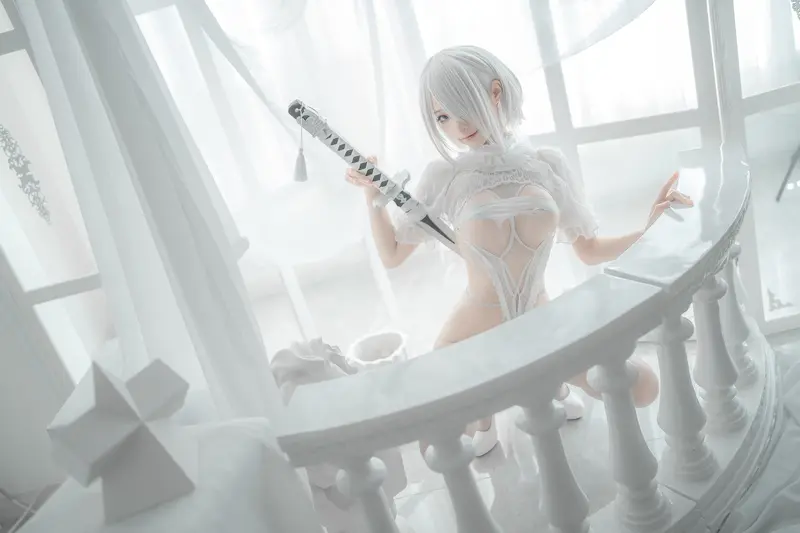 蠢沫沫 NO.143 2B-白婚纱 – 016.webp
