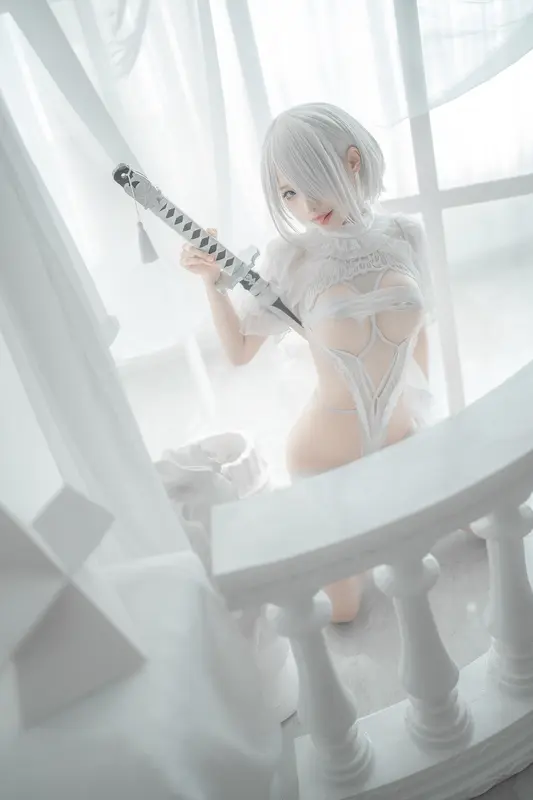 蠢沫沫 NO.143 2B-白婚纱 – 017.webp