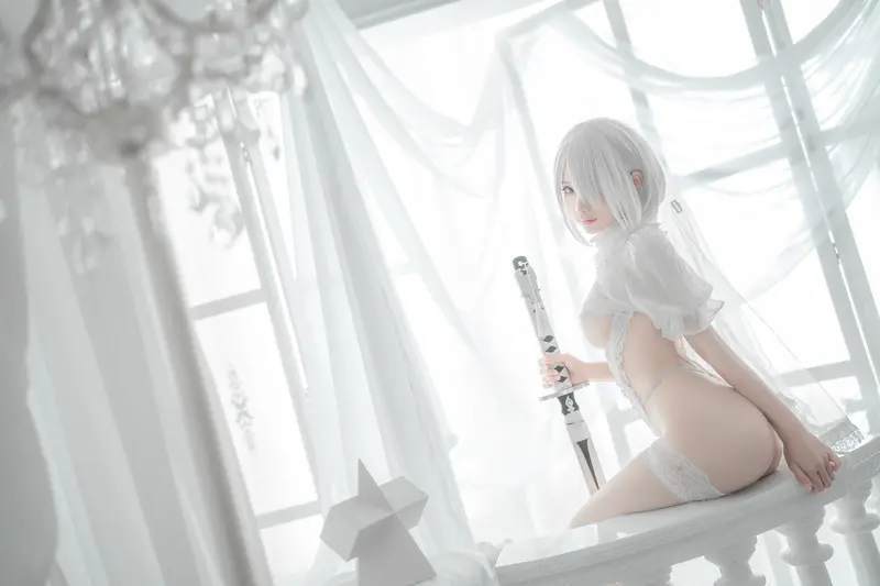 蠢沫沫 NO.143 2B-白婚纱 – 018.webp