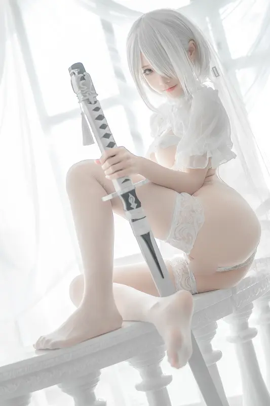 蠢沫沫 NO.143 2B-白婚纱 – 022.webp