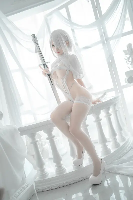 蠢沫沫 NO.143 2B-白婚纱 – 024.webp