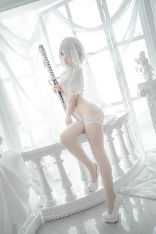 蠢沫沫 NO.143 2B-白婚纱 – 025.webp