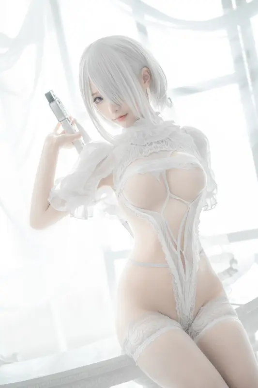 蠢沫沫 NO.143 2B-白婚纱 – 026.webp