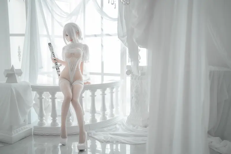 蠢沫沫 NO.143 2B-白婚纱 – 027.webp