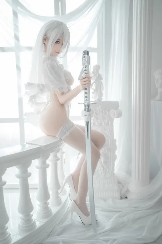 蠢沫沫 NO.143 2B-白婚纱 – 031.webp