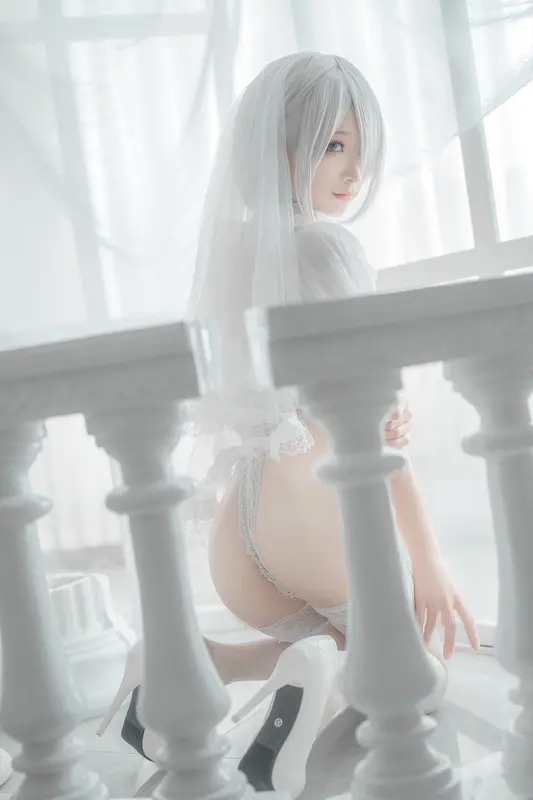 蠢沫沫 NO.143 2B-白婚纱 – 034.webp