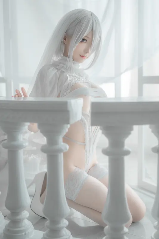 蠢沫沫 NO.143 2B-白婚纱 – 035.webp