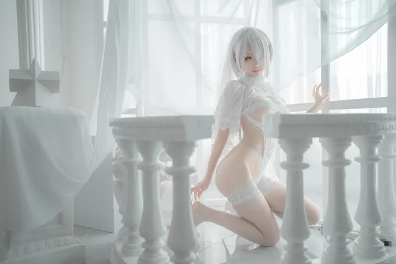 蠢沫沫 NO.143 2B-白婚纱 – 041.webp