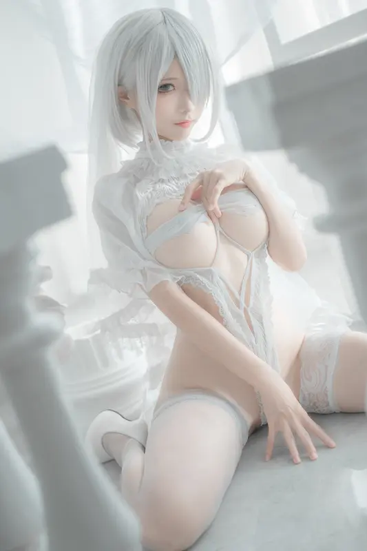 蠢沫沫 NO.143 2B-白婚纱 – 048.webp