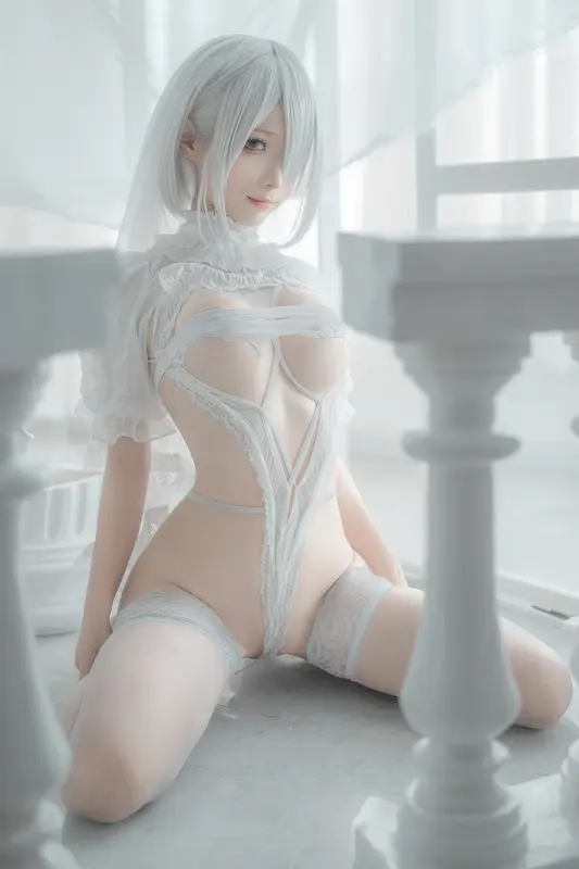 蠢沫沫 NO.143 2B-白婚纱 – 053.webp