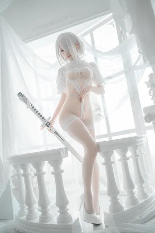 蠢沫沫 NO.143 2B-白婚纱 – 058.webp
