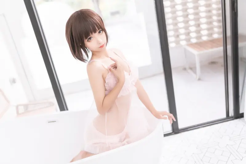 蠢沫沫 NO.162 沫沫真爱版 粉纱 – 002.webp