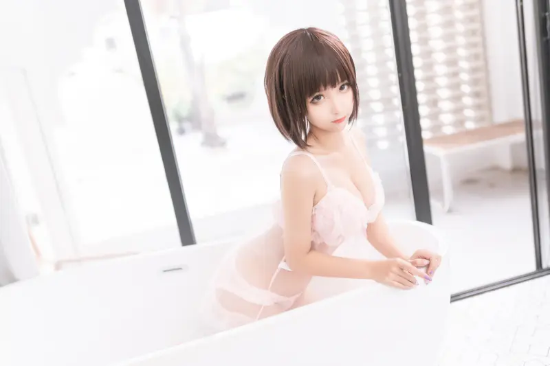 蠢沫沫 NO.162 沫沫真爱版 粉纱 – 003.webp